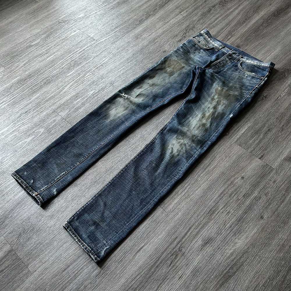 Dior ‘11 “Rack Rail” Oil Stained Denim - image 2