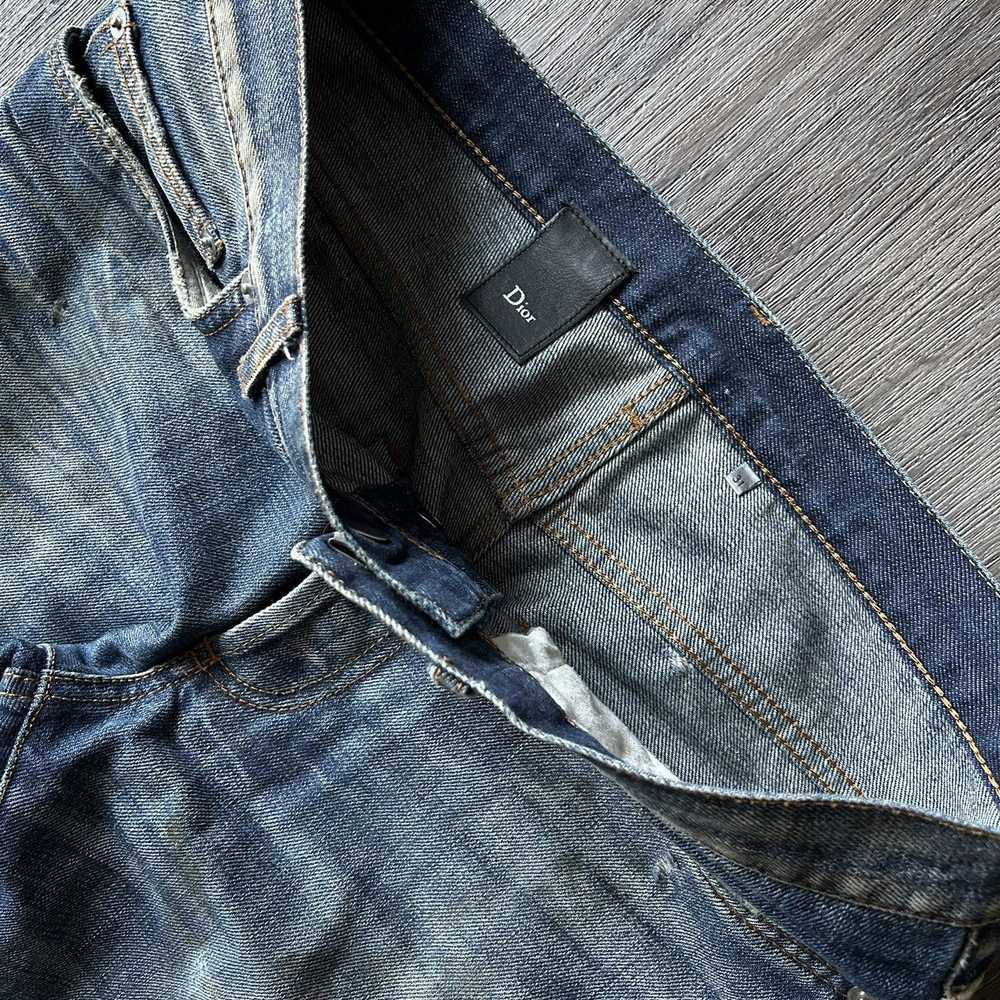 Dior ‘11 “Rack Rail” Oil Stained Denim - image 5