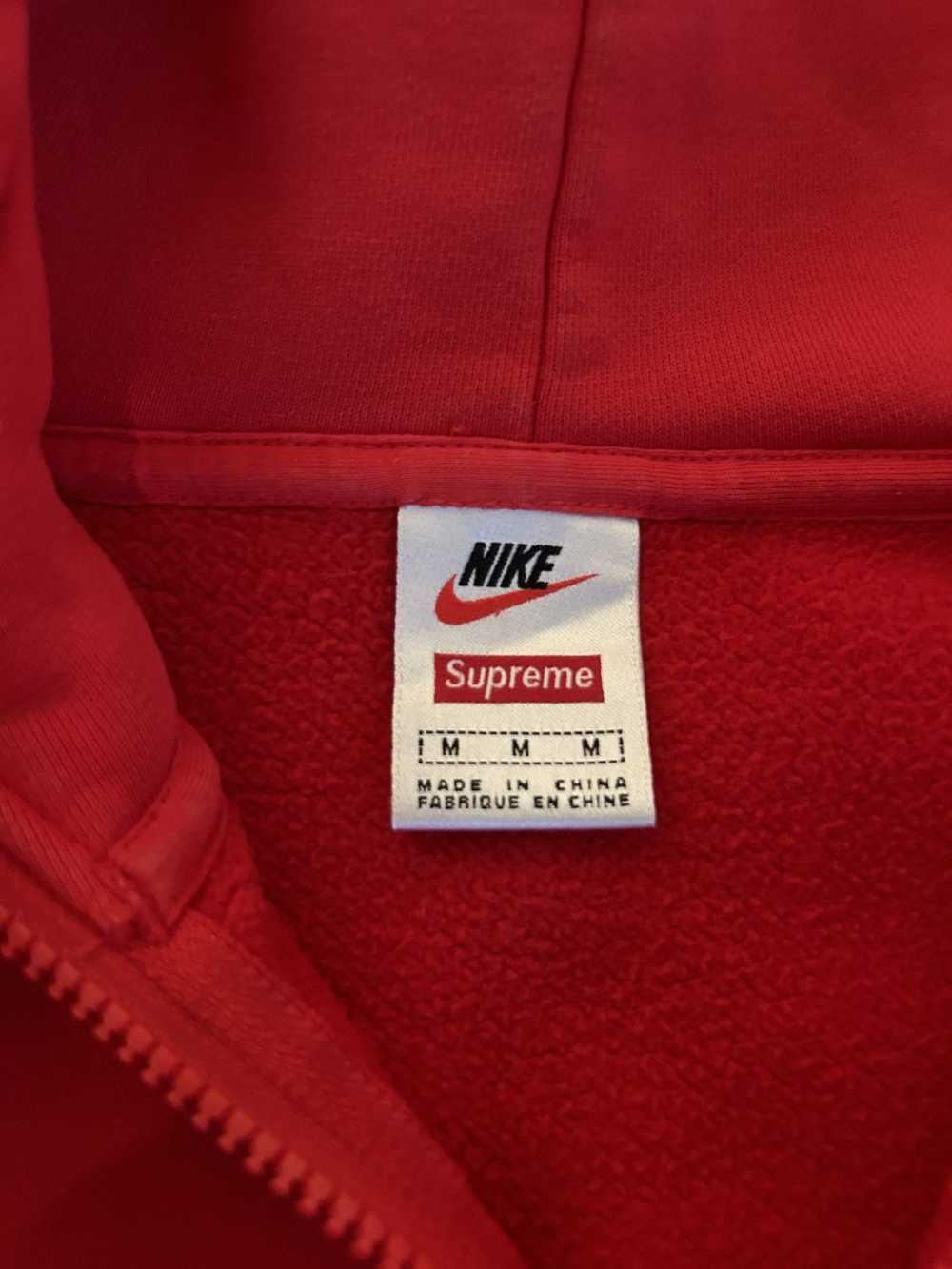 Nike × Supreme Supreme nike red zip up hoodie - image 3