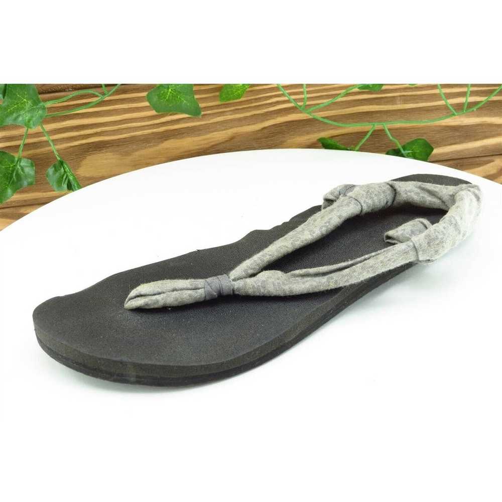 Sanuk Sz 8 M Gray Slingback Fabric Women Sandals - image 1