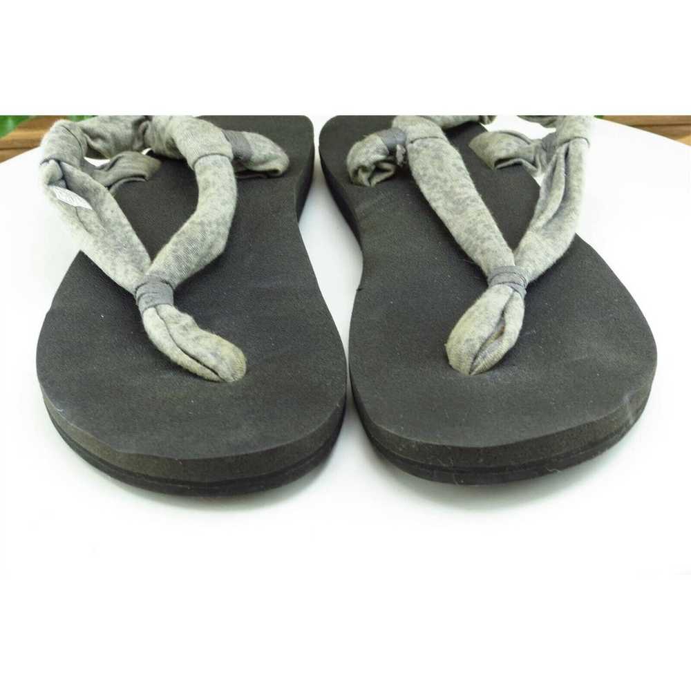 Sanuk Sz 8 M Gray Slingback Fabric Women Sandals - image 2