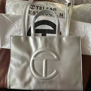 Telfar bag medium shopper in silver - image 1