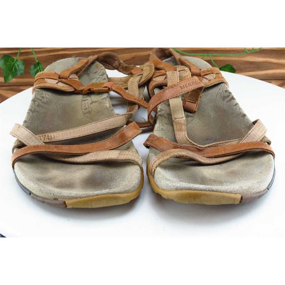 Merrell Sz 11 M Brown Strappy Leather Women Sanda… - image 2