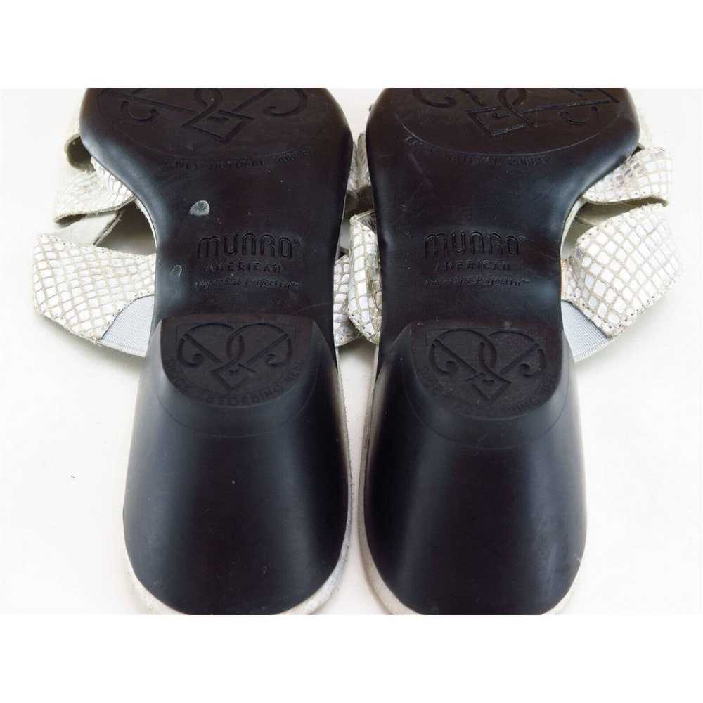 Munro Size 7 Sandal Slide Silver Leather Women N - image 9