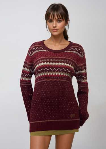 Burberry Red Printed Sweater - image 1