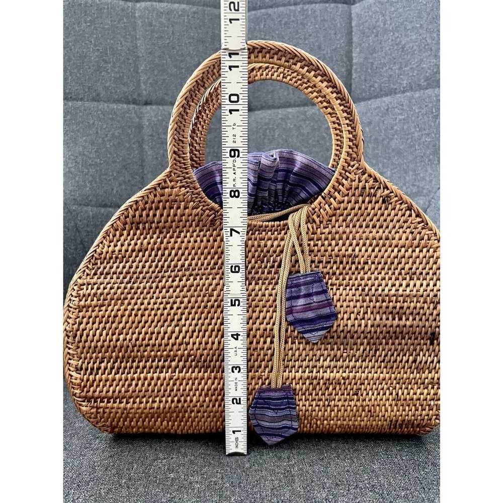 Anthropologie Veld Rattan Tote Bohemian Purse Wic… - image 10