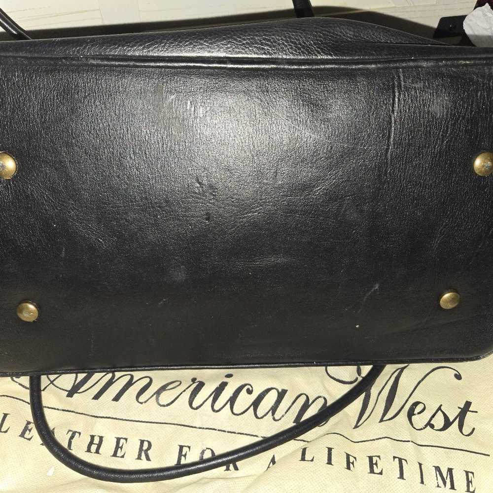 American West Cowhide Black Bling Purse with Dust… - image 10