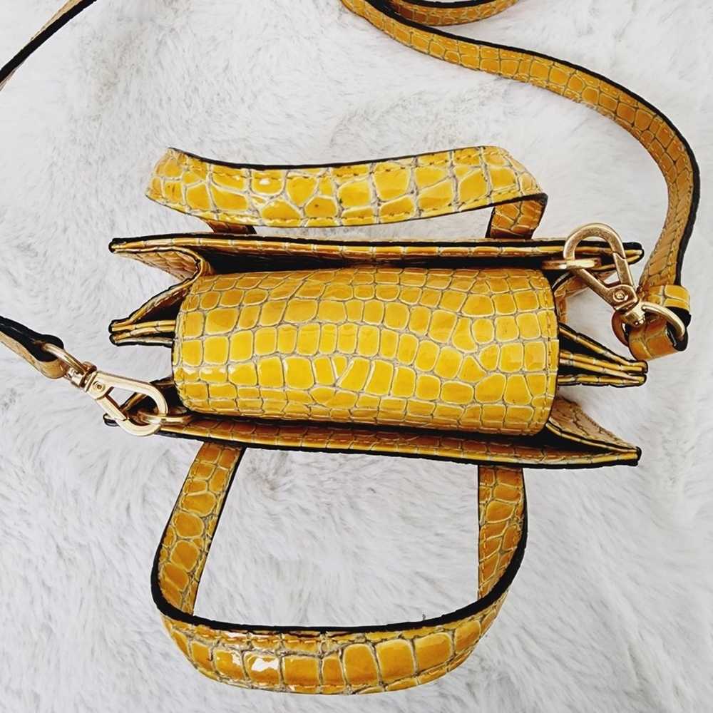 Marge Sherwood Shiny Yellow Croc Top Handle Mini … - image 11