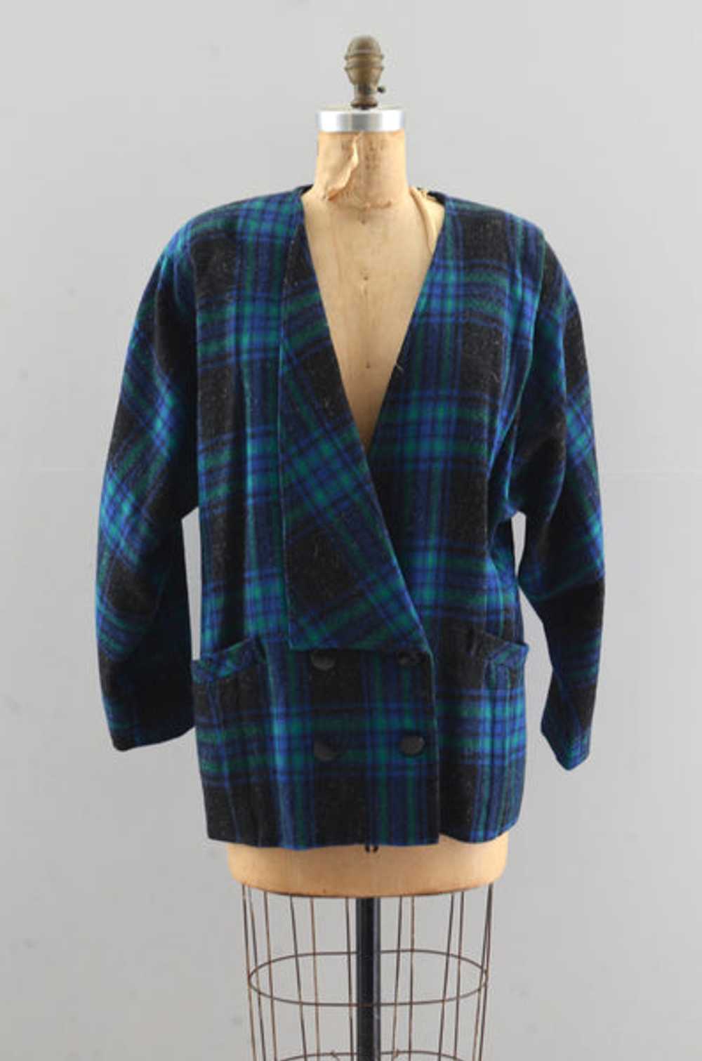 Vintage 1980s Plaid Jacket - image 2