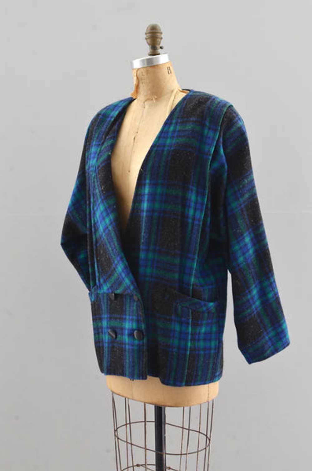 Vintage 1980s Plaid Jacket - image 4