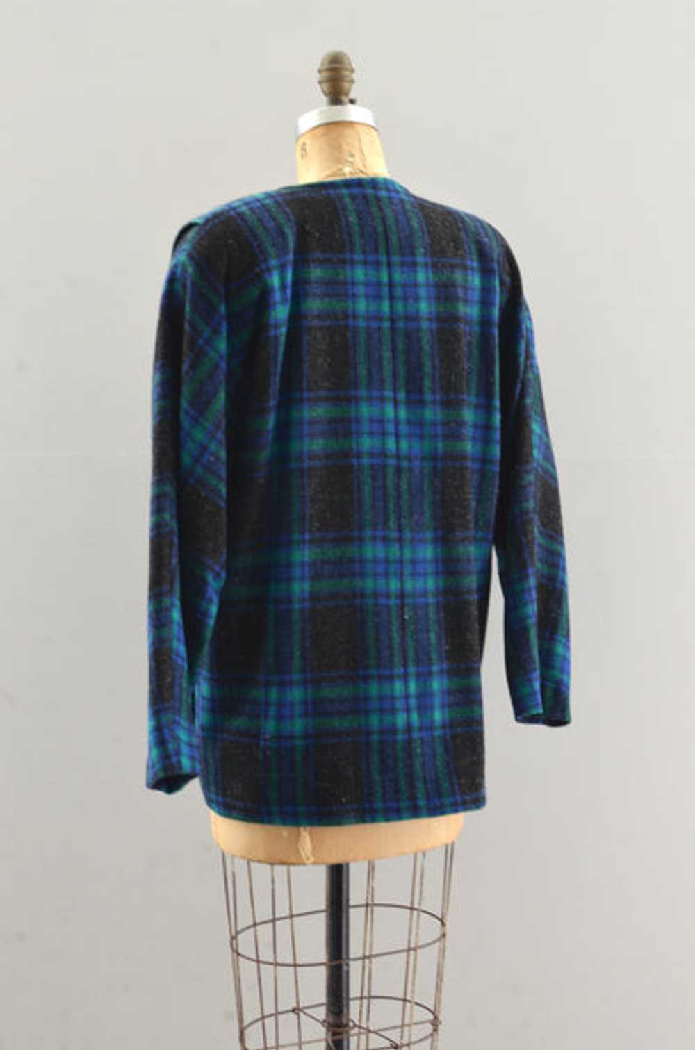 Vintage 1980s Plaid Jacket - image 5