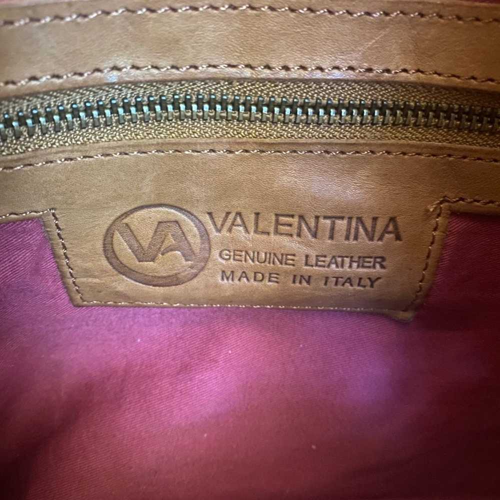 Valentina Italian leather bucket basket weave cro… - image 3