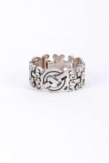 TAXCO Sterling Silver Celtic Knot Link Bracelet