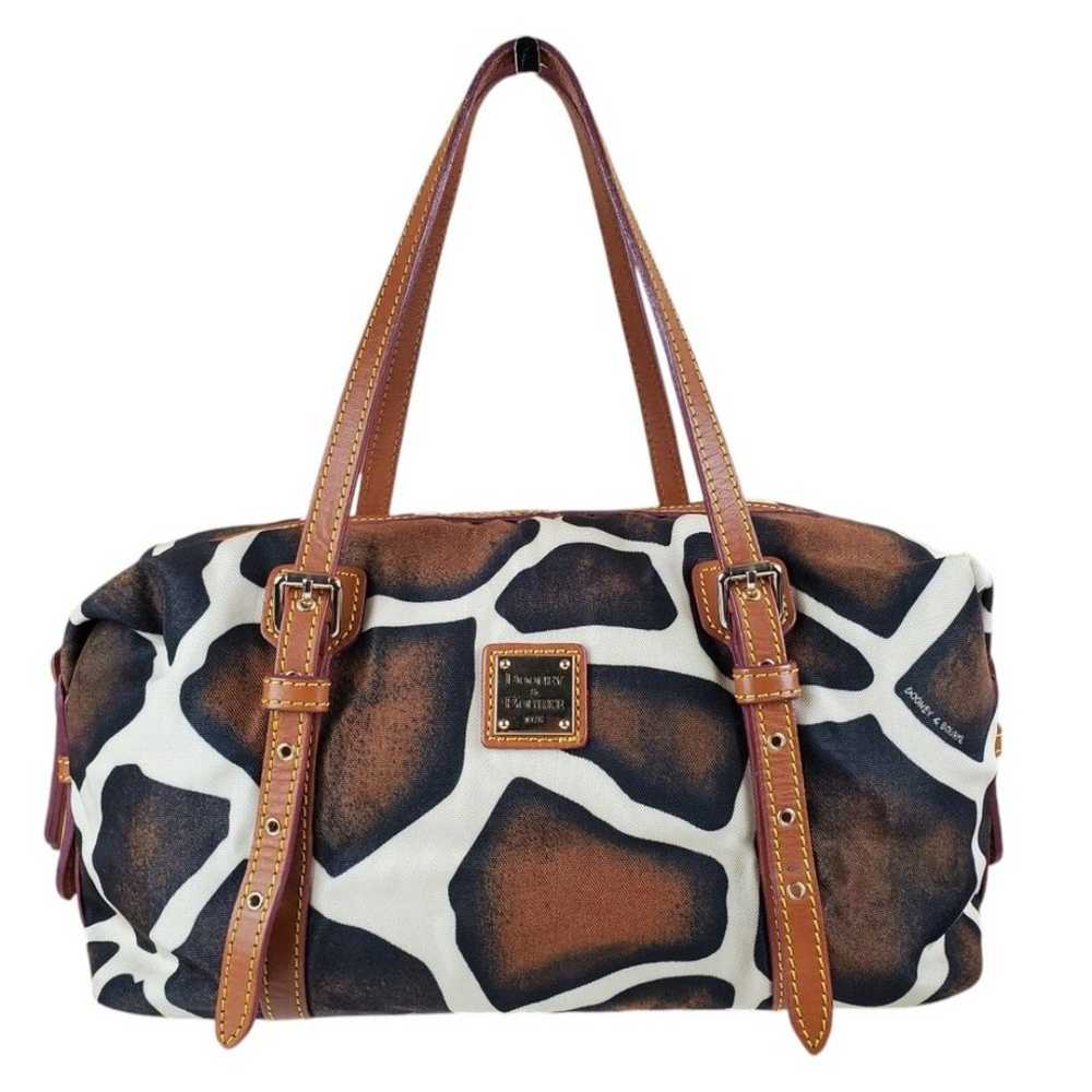 DOONEY & BOURKE Giraffe Print Canvas Leather Shou… - image 1