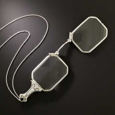 Edwardian Platinum Diamond Lorgnette