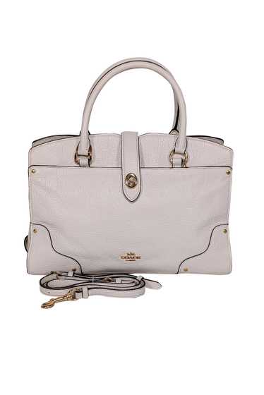 Coach - Ivory Pebbled Leather Satchel Bag