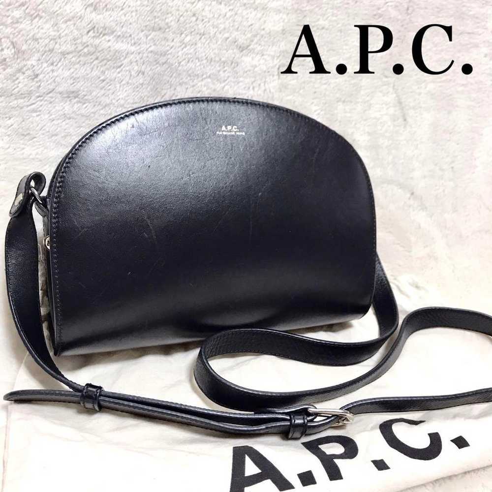 Popular model A.P.C. All Leather Shoulder Bag Hal… - image 1