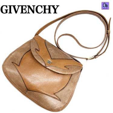 GIVENCHY Vintage Leather Mini Shoulder Bag Brown - image 1