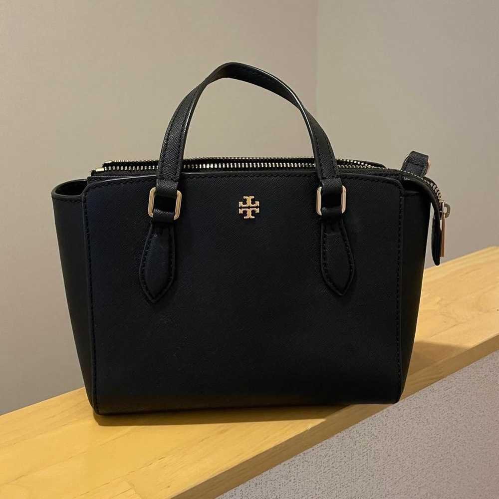 Tory Burch Black Leather Handbag Shoulder Bag - image 1