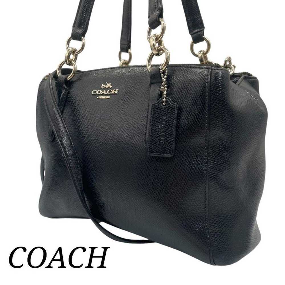 Coach Shoulder Bag Handbag Leather Genuine Leathe… - image 1