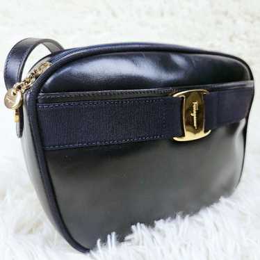 Salvatore Ferragamo Vara Shoulder Bag Navy