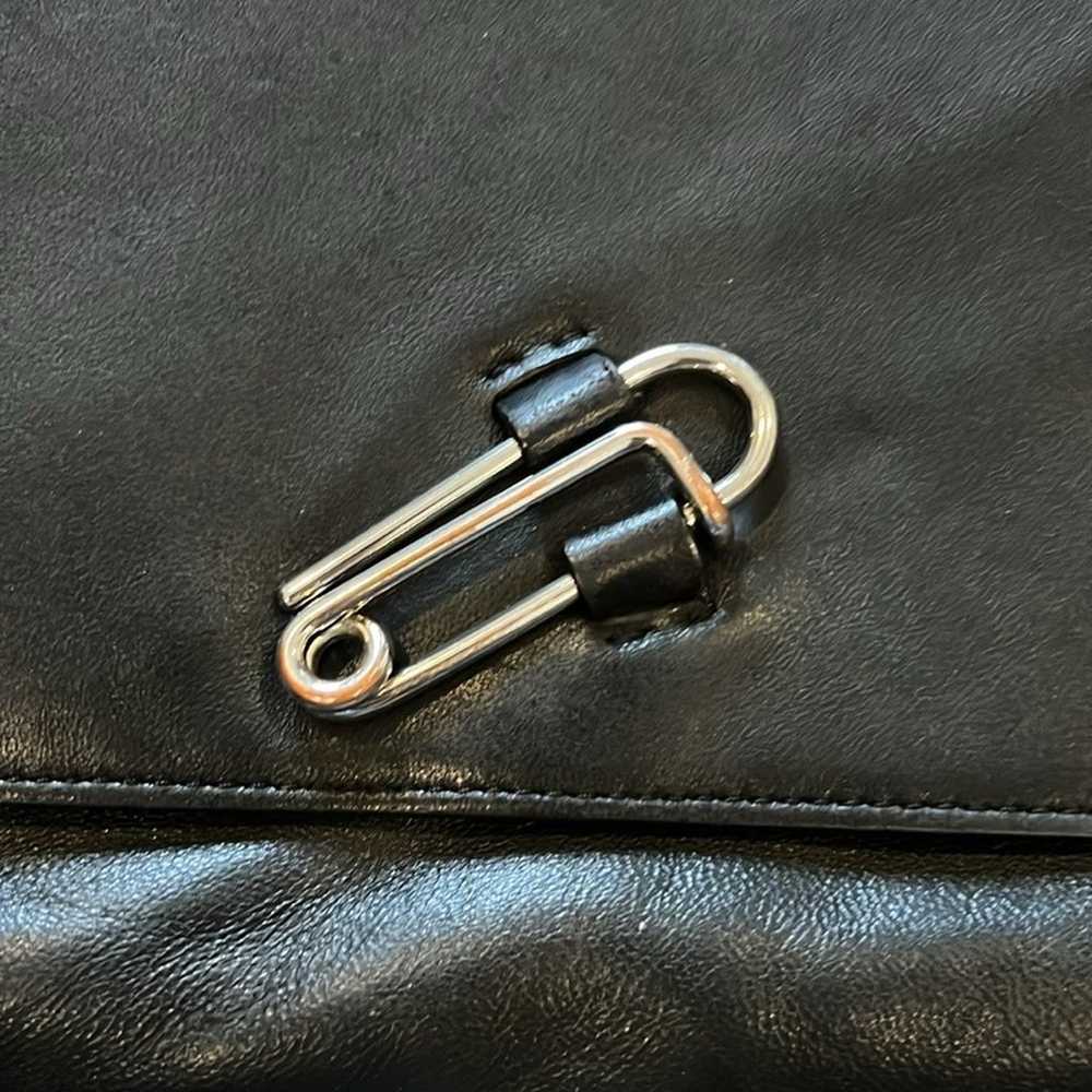 Allsaints Black Leather Safety Pin Crossbody Bag - image 5