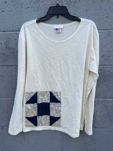 CARLEEN Long Sleeve Upcycled Quilt Tee (XS) | Used