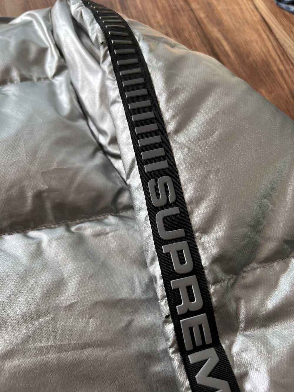 Supreme Reflective sleeve logo puffy jacket - image 5