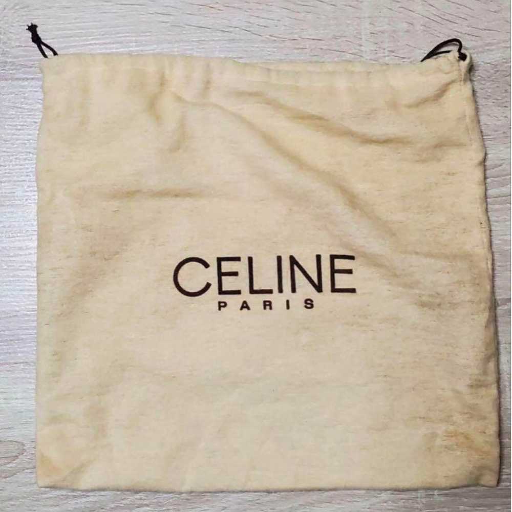 CELINE leather handbag shoulder bag in black Trio… - image 12