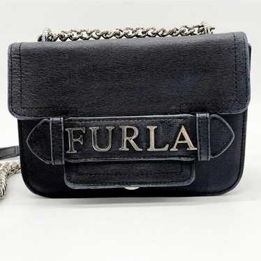 Furla Genuine Leather Chain Bag Shoulder 2way Lea… - image 1