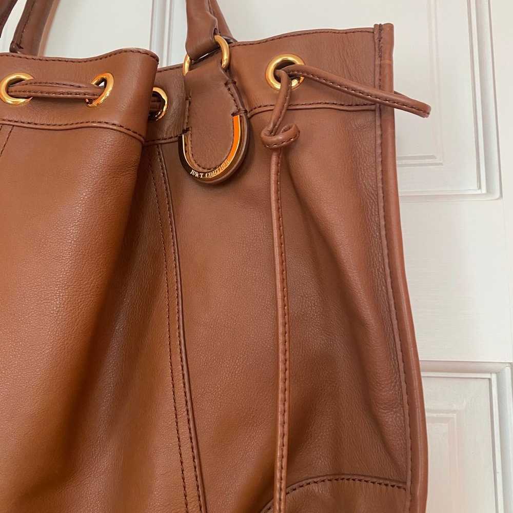 Vintage Juicy Couture Brown Genuine Leather Tote … - image 2