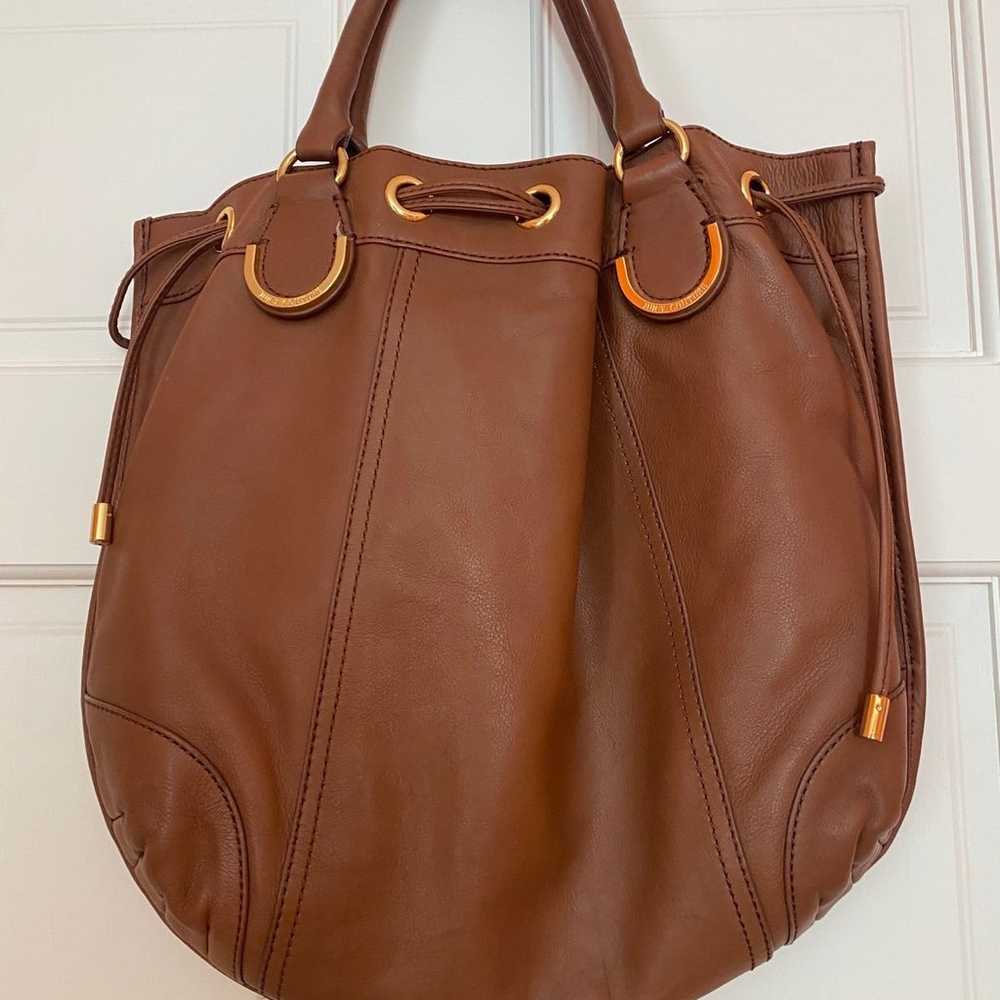 Vintage Juicy Couture Brown Genuine Leather Tote … - image 5