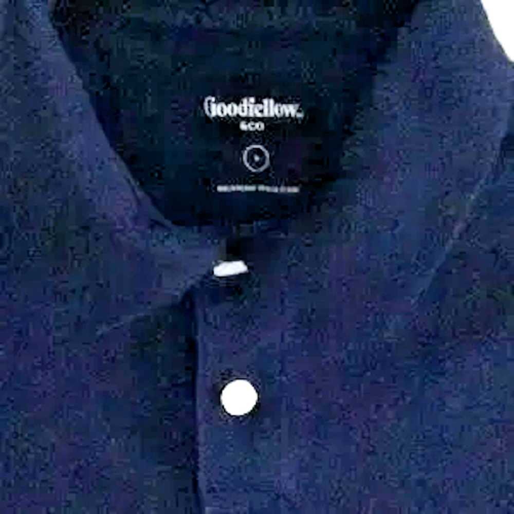 1 GOODFELLOW MEN’S NAVY COLLARED SHIRT Sz SMALL - image 2