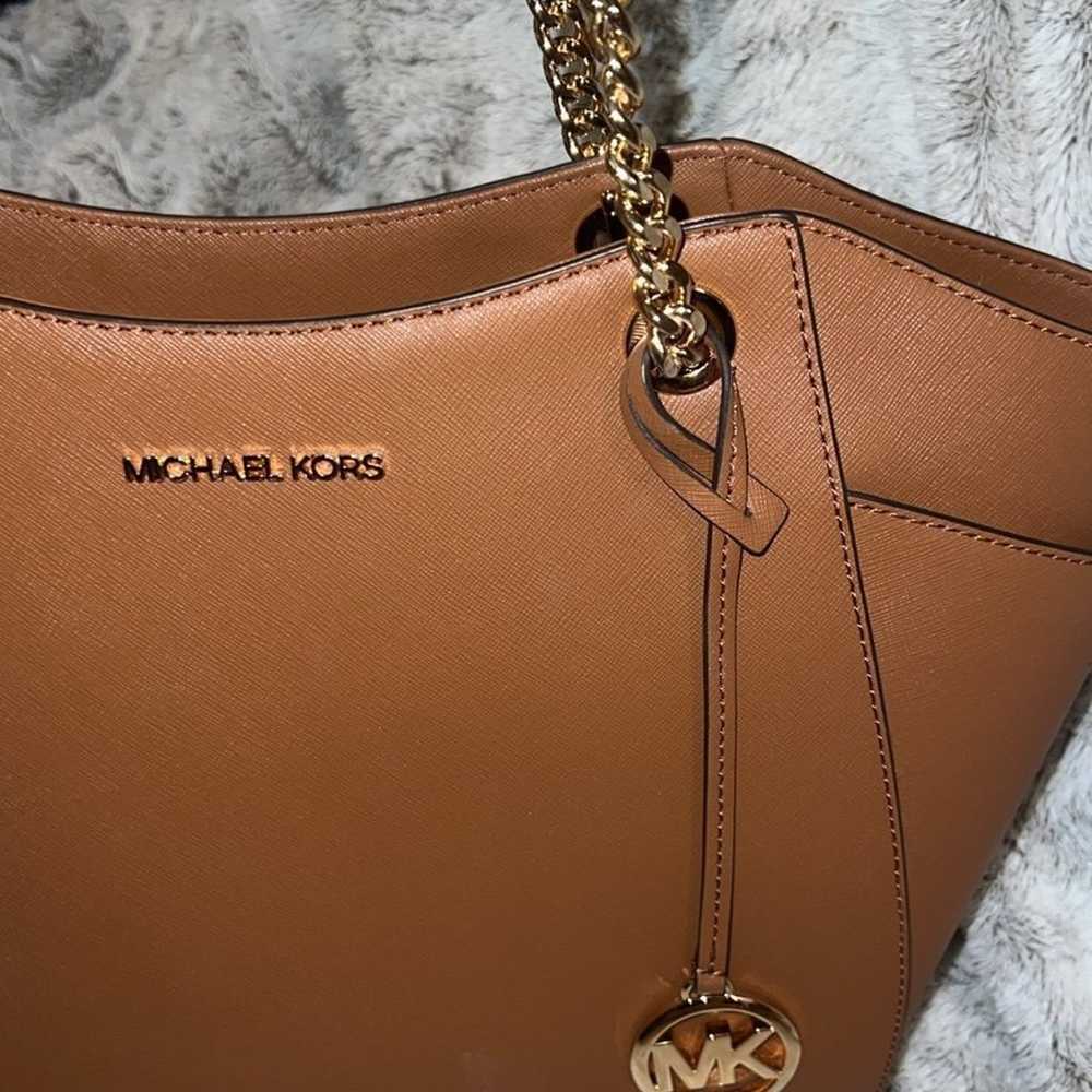 Michael Kors Saffiano Leather Jet Set purse/ new … - image 8