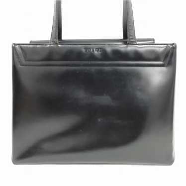 LOEWE Leather Tote Bag Shoulder Bag Black Women