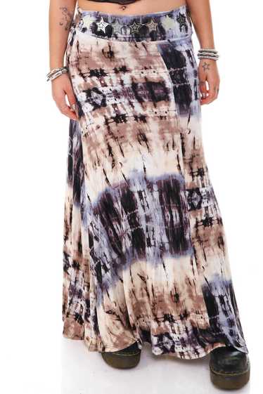 Vintage Y2K Natural Tie Dye Maxi Skirt - OSFM