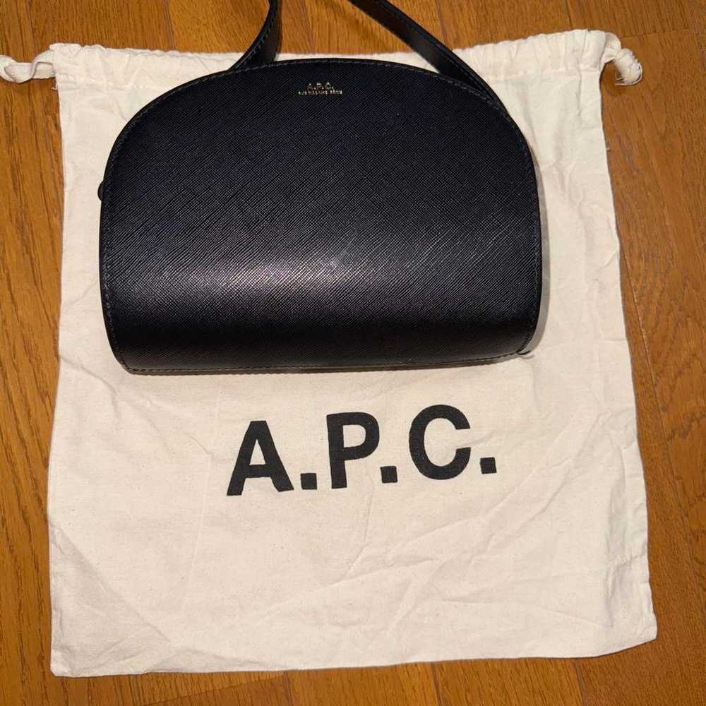 A.P.C. Mini Demi-Lune Half Moon Bag with Embossed… - image 2