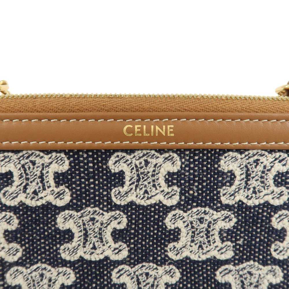 CELINE Macadam Denim Leather Chain Shoulder Pouch… - image 9