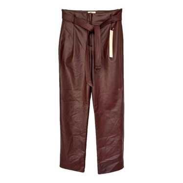 Sally Lapointe Vegan leather straight pants