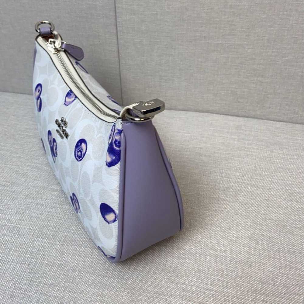 COACH Shoulder Bag Floral Pattern White/Purple CR… - image 5