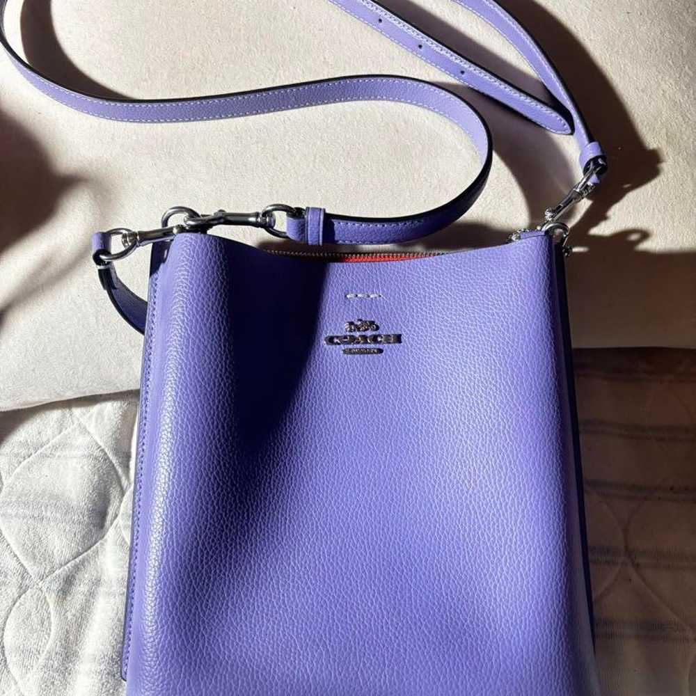 COACH purple shoulder bag - image 5