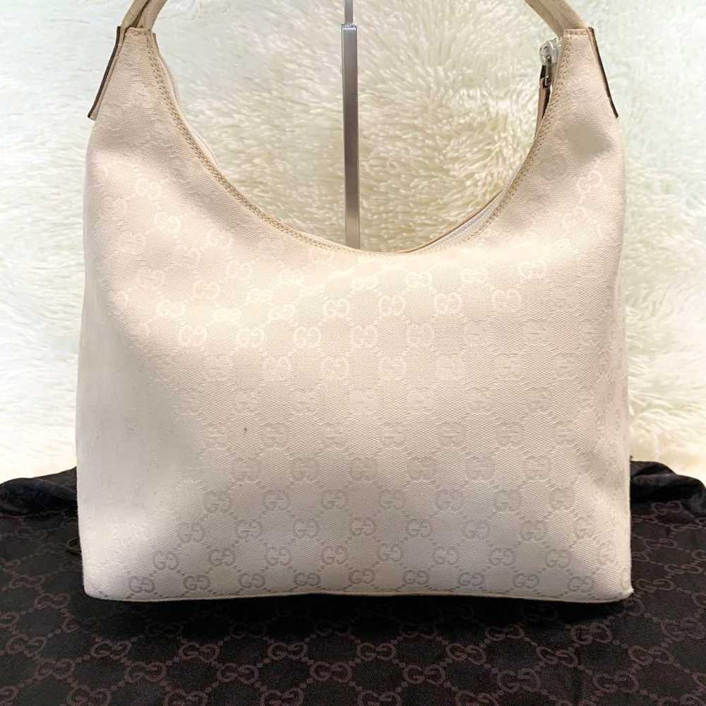 【Rare】Gucci One-Shoulder Bag Half Moon GG Canvas … - image 3