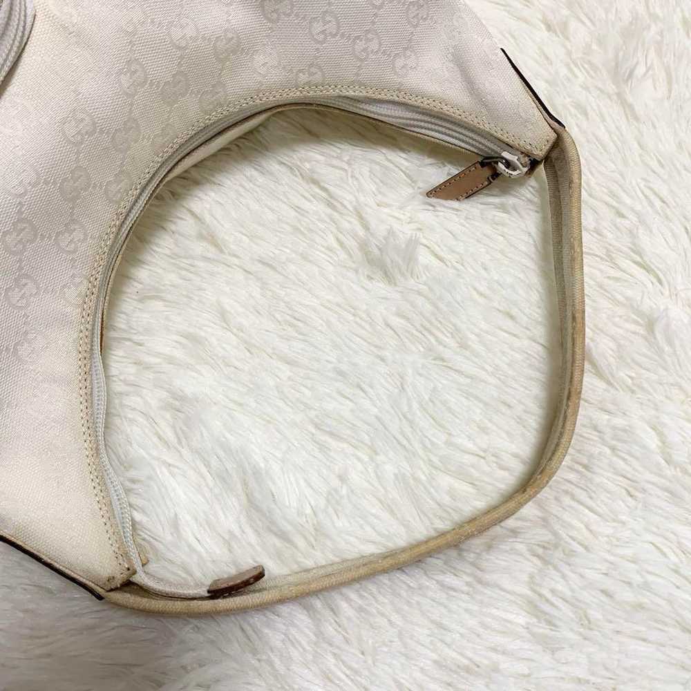 【Rare】Gucci One-Shoulder Bag Half Moon GG Canvas … - image 6