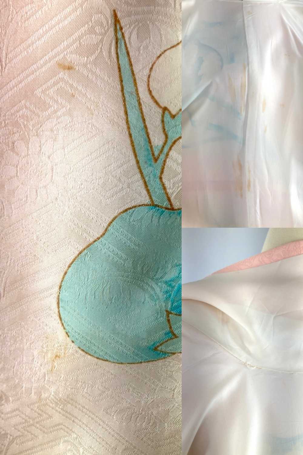 Vintage 1960s Peach Silk Furisode Kimono - image 8