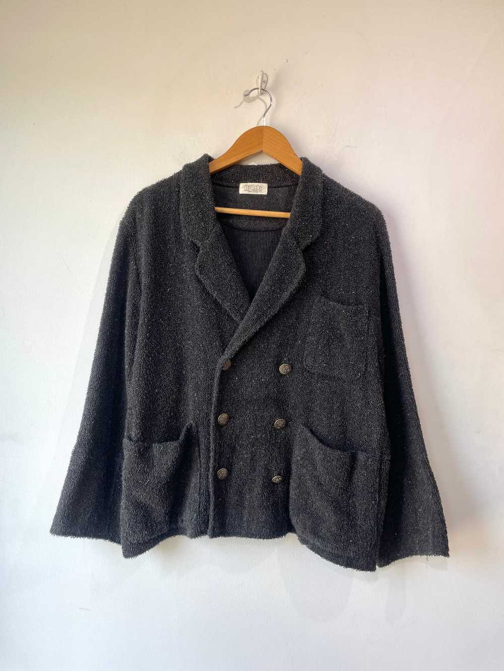 Vintage Matsuda Charcoal Gray Terrycloth Blazer - image 1