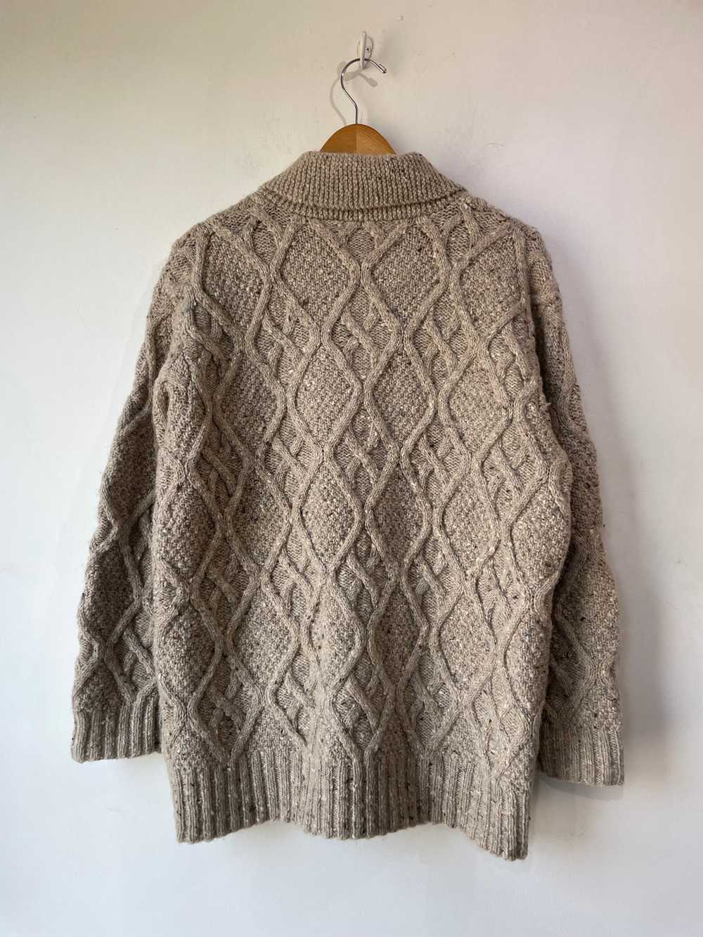 Vintage Ralph Lauren Oatmeal Cable-knit Cardigan - image 5