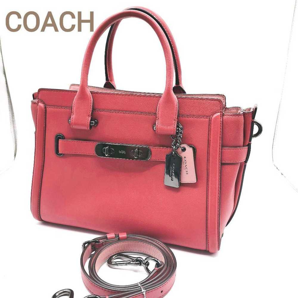 COACH Swagger 27 Carryall 2WAY 55496 - image 1