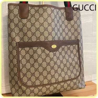 GUCCI Old Gucci Sherry Line Tote Bag