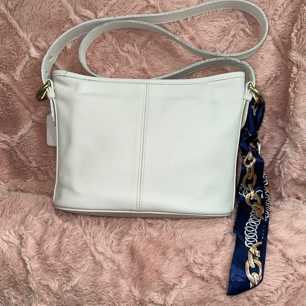 VINTAGE COACH WORTH CROSSBODY BAG #4143 BONE EUC - image 4