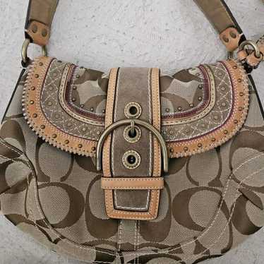 Coach Signature Brown Canvas Limited Edition Whip… - image 1